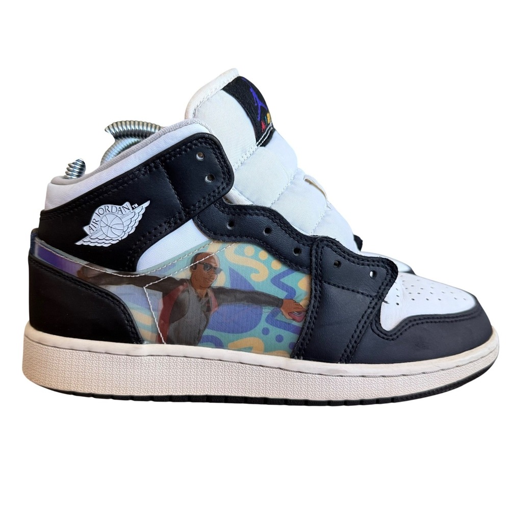 Jordan 1 Mid SE Flight Club Black White Kids Sneakers DR9495-001 Size 5Y